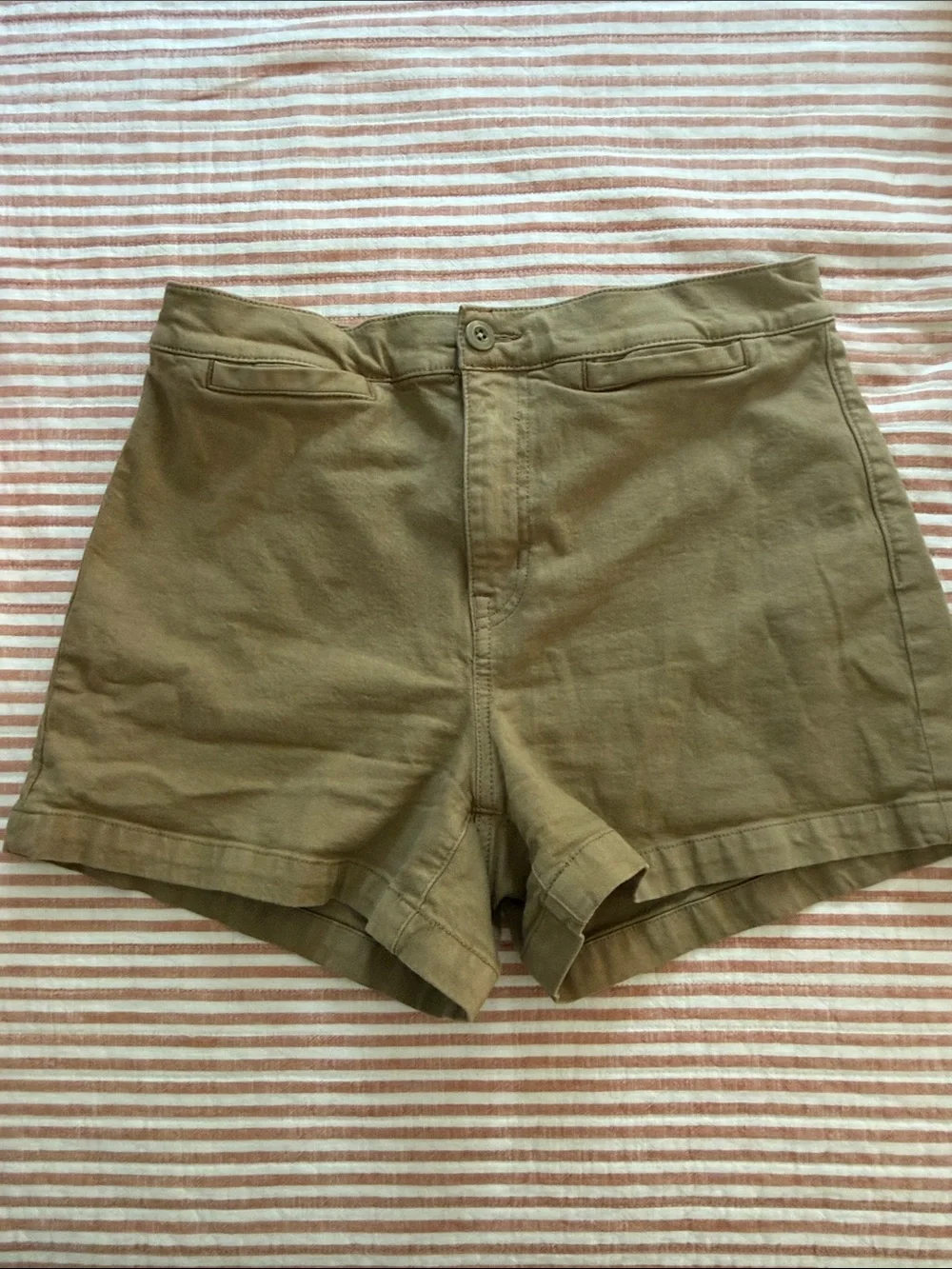 Madewell Olive Khaki Green High-Waist Casual Shorts, size 29